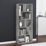 vidaXL Bibliothèque Sonoma gris 67x24x161 cm Bois d'ingénierie