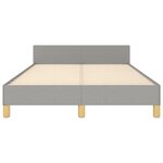 vidaXL Cadre de lit avec tête de lit gris clair 120x190 cm tissu
