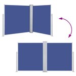 vidaXL Auvent latéral rétractable Bleu 140 x 600 cm