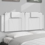 vidaXL Coussin de tête de lit blanc 140 cm similicuir