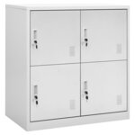 vidaXL Armoires à casiers 5 Pièces Gris clair 90x45x92 5 cm Acier