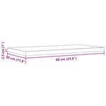 vidaXL Dessus de table 2 Pièces 60x30x2 5cm rectangulaire bois pin massif