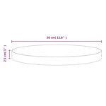 vidaXL Dessus de table Blanc Ø30x2 5 cm Bois de pin massif