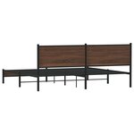 vidaXL Cadre de lit en métal sans matelas chêne marron 193x203 cm