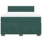 vidaXL Sommier à lattes de lit et matelas Vert foncé 160x200cm Velours