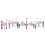 vidaXL Tente de fête avec 12 parois latérales Anthracite 8x4 m PE