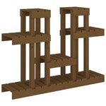 vidaXL Support à plantes Marron miel 104 5x25x77 5 cm Bois massif pin