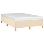 vidaXL Cadre de lit sans matelas crème 120x190 cm tissu