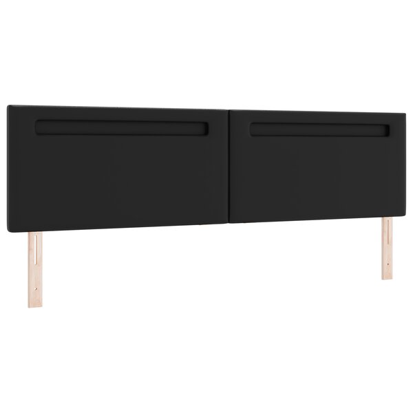 vidaXL Tête de lit Design sobre Noir 200 cm en Similicuir