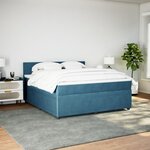 vidaXL Sommier à lattes de lit et matelas bleu 180x200 cm velours