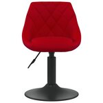 Vidaxl tabouret de bar rouge bordeaux velours