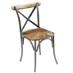 vidaXL Chaises à manger lot de 6 bois de récupération massif