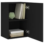 vidaXL Meuble TV mural noir 40 5x30x60 cm bois d'ingénierie