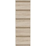 Commode CHELSEA 5 tiroirs - 41 8 x 42 2 x 128 1 - chêne sonoma