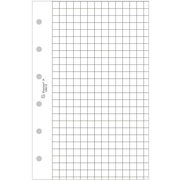 Recharge accessoire Exatime 14 quadrillé 5x5 32 feuillets 126x81 mm EXACOMPTA