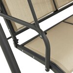 vidaXL Balancelle de jardin avec baldaquin Anthracite et sable