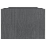 vidaXL Table basse gris 110x50x34 cm bois de pin massif