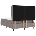 Lit à sommier à ressorts vidaXL avec matelas - Taupe  140x200 cm  Tissu