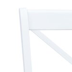 vidaXL Chaises à manger lot de 4 blanc et bois clair bois hévéa massif