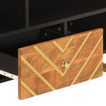 vidaXL Meuble TV marron et noir 100x33 5x46 cm bois massif de manguier