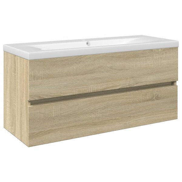 vidaXL Ensemble de meubles de bain 2Pièces céramique et bois d'ingénierie