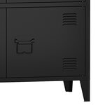 Armoire de bureau casier de bureau meuble de rangement pour salon bureau chambre atelier métallique acier 113 x 80 x 40 cm noir 03_0006325