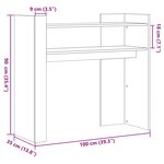 vidaXL Table console chêne sonoma 100x35x90 cm bois d'ingénierie