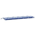 vidaXL Coussins de banc de jardin lot de 2 rayures bleues/blanches