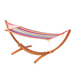 Hamac de jardin avec support en bois hamac sur pied 1 personne charge max. 120 Kg