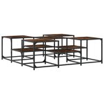 vidaXL Table basse chêne fumé 121x121x40 cm bois d'ingénierie