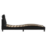 vidaXL Cadre de lit avec LED sans matelas noir 90x190 cm