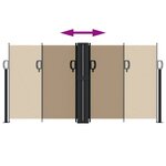 vidaXL Auvent latéral rétractable taupe 120x1000 cm