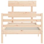 vidaXL Cadre de lit sans matelas bois massif