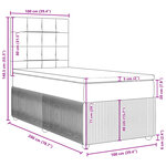 vidaXL Sommier à lattes de lit avec matelas Bleu foncé 100x200 cm