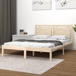 vidaXL Cadre de lit sans matelas 200x200 cm bois massif