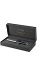 PARKER Sonnet Premium Stylo bille  métal et laque Bleu  Recharge noire pointe moyenne  Coffret cadeau