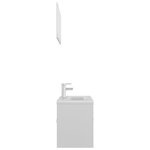 vidaXL Ensemble de meubles de bain Blanc brillant Bois d'ingénierie
