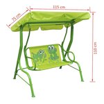 vidaXL Siège balançoire pour enfants vert