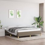vidaXL Cadre de lit Taupe 160x200 cm Tissu