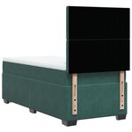 vidaXL Sommier à lattes de lit avec matelas Vert foncé 90x200 cm