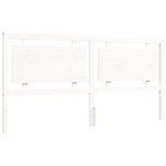 vidaXL Cadre de lit sans matelas blanc 200x200 cm bois massif