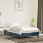 vidaXL Cadre de lit Bleu foncé 90x200 cm Velours