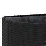 vidaXL Salon de jardin 7 Pièces avec coussins noir résine tressée