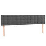 vidaXL Sommier à lattes de lit matelas et LED Gris foncé 200x200 cm