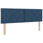 Lit à ressorts vidaXL avec matelas bleu 160x200 cm en tissu
