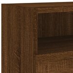 vidaXL Meuble TV mural chêne marron 100x30x30 cm bois d'ingénierie