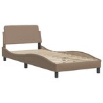 vidaXL Cadre de lit avec tête de lit Cappuccino 80x200 cm Similicuir