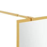 vidaXL Paroi de douche avec verre ESG transparent doré 80x195 cm