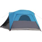 vidaXL Tente familiale avec porche 6 personnes bleu imperméable