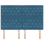 vidaXL Tête de lit tuftée bleu foncé 160 cm avec boutons en cristal